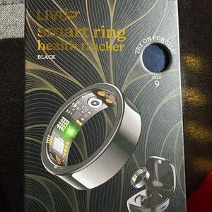 Black Smart Ring Health Tracker